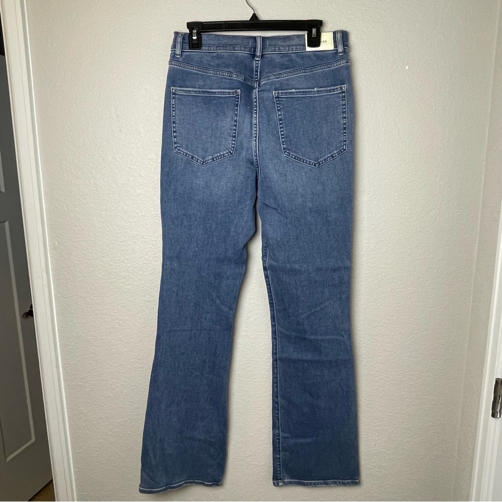 BNWT! Express Light Blue Bootcut Super High Rise Jeans Size 12L - Picture 7 of 10